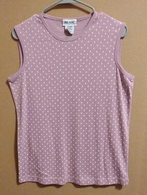 New Blair Purple Polka Dot Sleeveless Tank